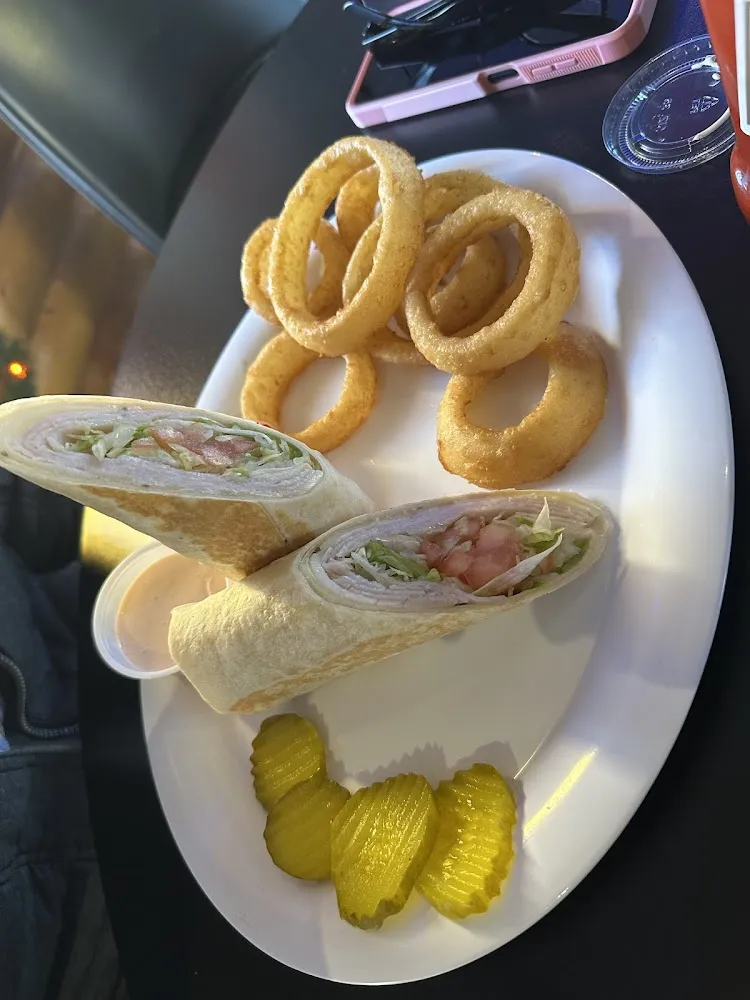 Southwest Turkey Wrap with Onion Rings